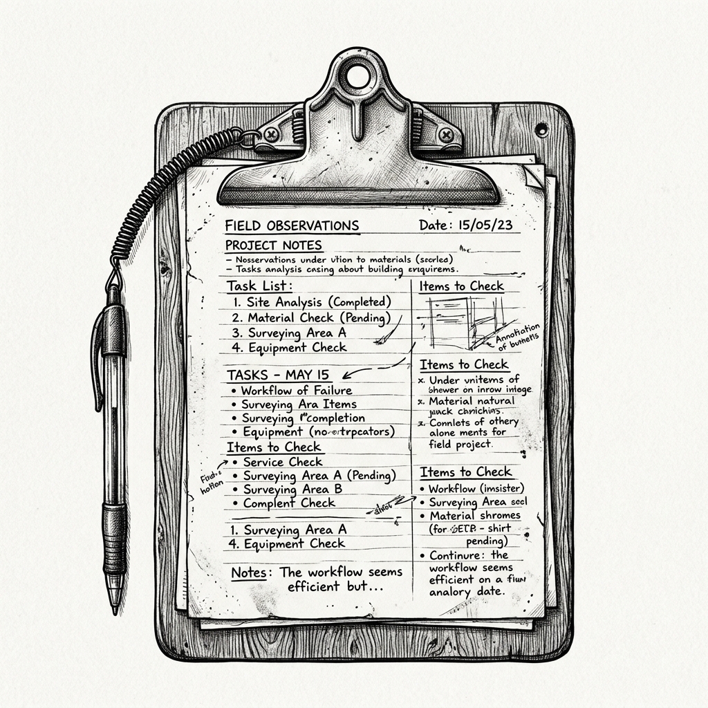 A pure B&W ink sketch of a clipboard used for a 12-month categorized wedding checklist and task manager